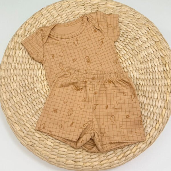Conjunto Baby Dino Marrom com Short — imagem 1