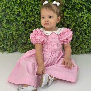 Vestido Festa Rosa (Encomenda)