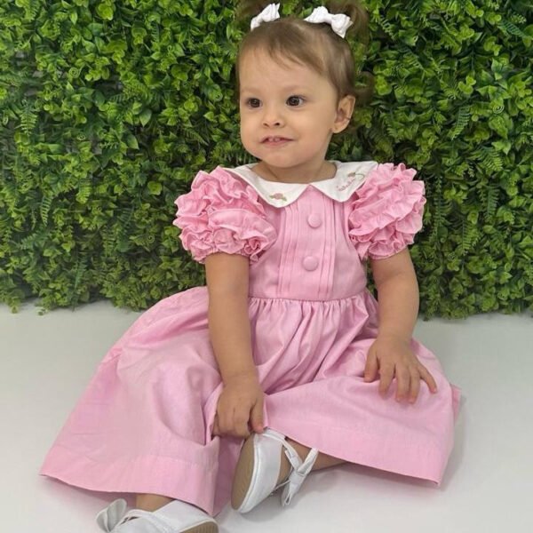 Vestido Festa Rosa (Encomenda) — imagem 1