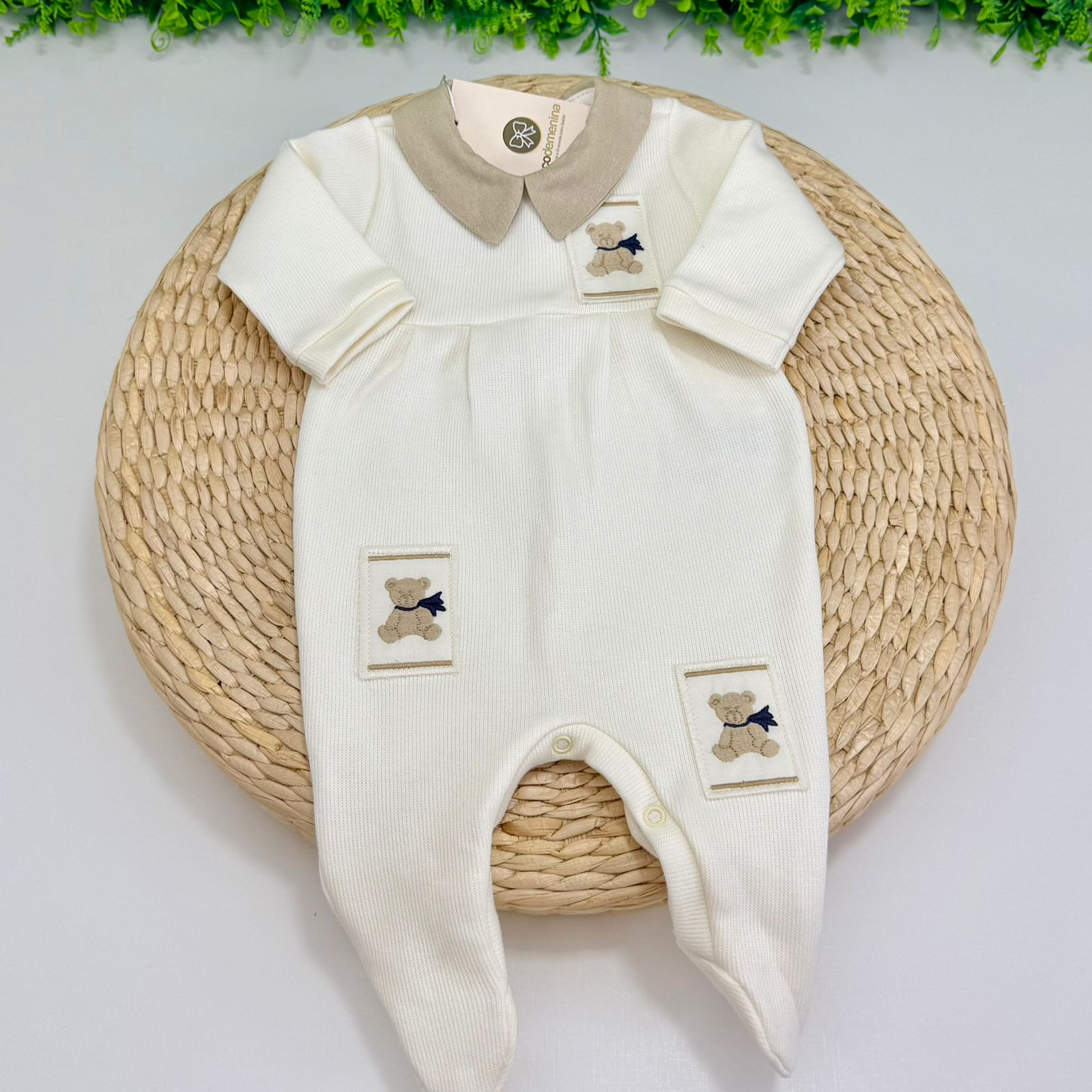 Saída Maternidade Antônio Kidstar® Off-White sem Manta