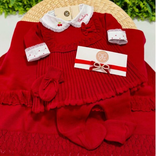 Saída Maternidade Clarinha Vermelha Body Personalizado - Encomenda — imagem 1