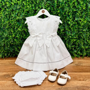 Vestido Branco Bordado Richelieu
