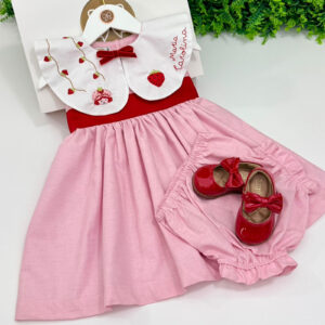 Vestido Festa Moranguinho - Encomenda