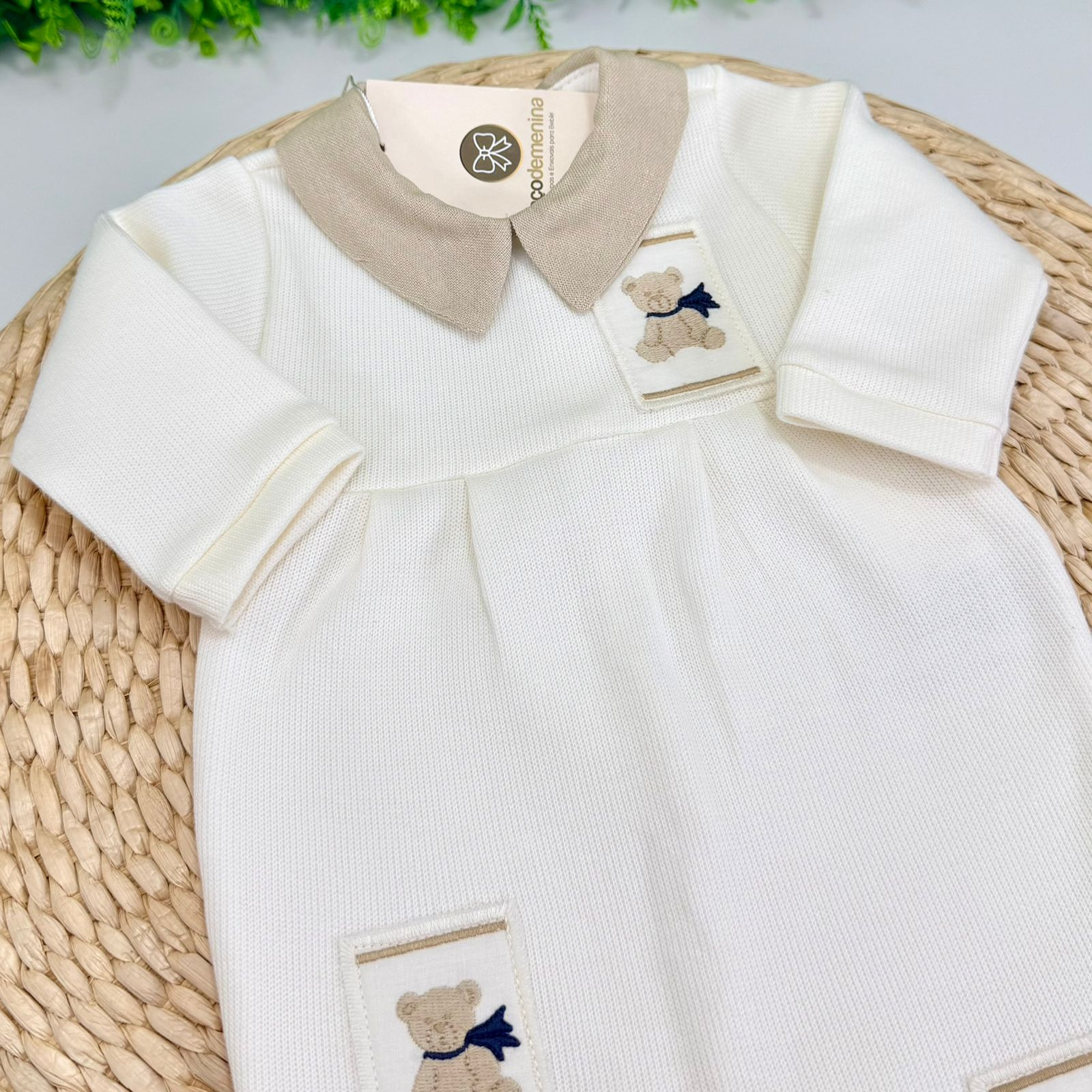 Saída Maternidade Antônio Kidstar® Off-White sem Manta - Imagem 3