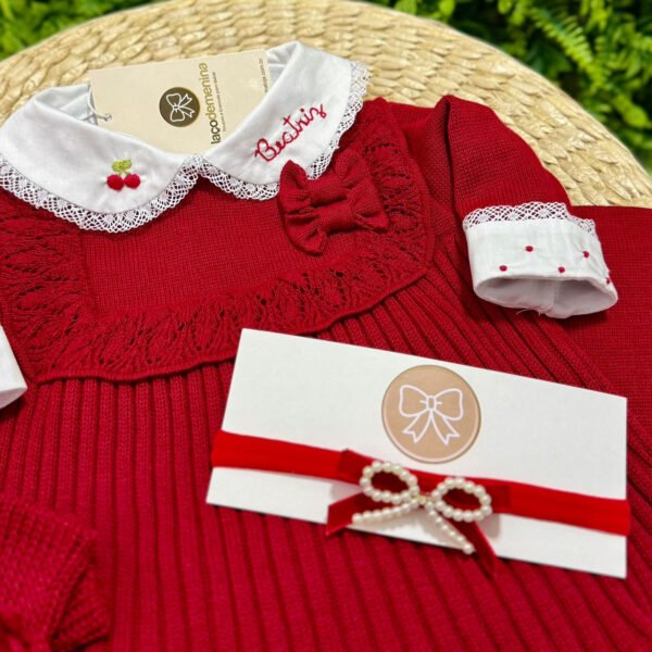 Saída Maternidade Clarinha Vermelha Body Personalizado - Encomenda — imagem 2
