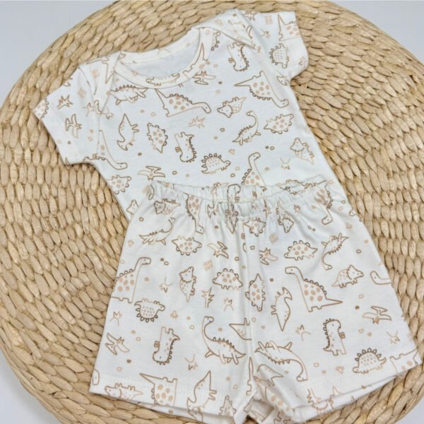 Conjunto Baby Dino Branco com Short — imagem 2