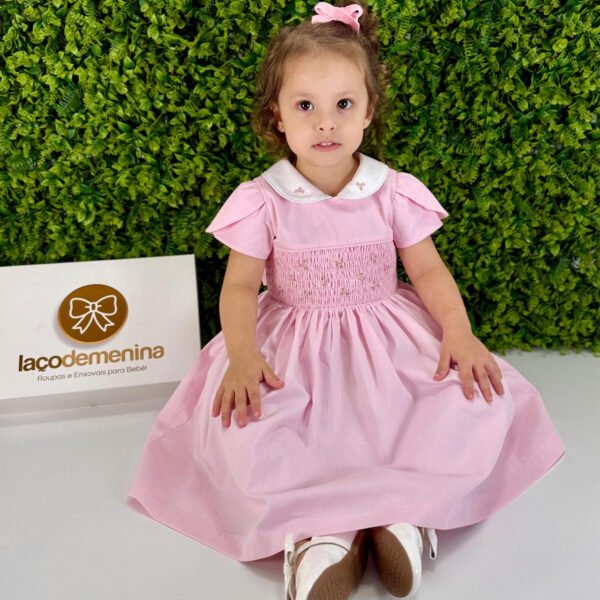 Vestido Festa Clássico Rosa Claro — imagem 3
