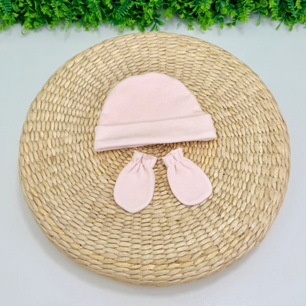 Kit Touca e Luvinhas Rosa Claro — imagem 1