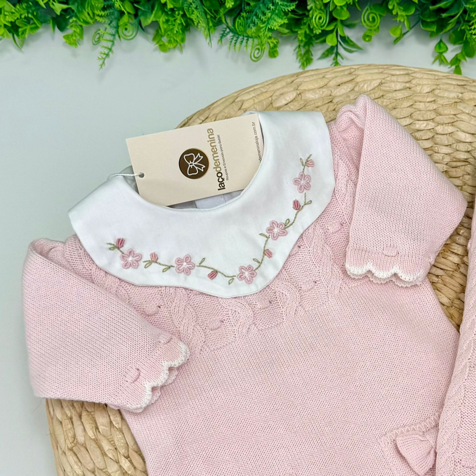 Saída Maternidade Ana Clara Rosa Body Encomenda - Imagem 2