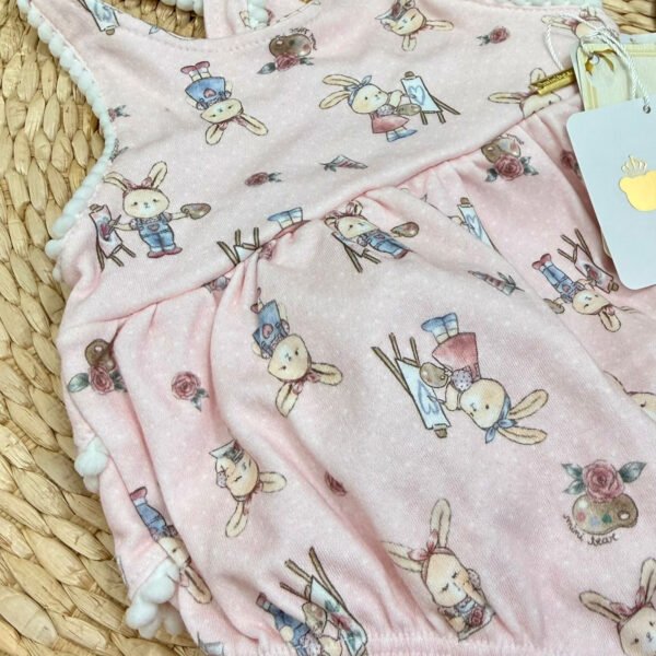 Jardineira Coelhinhos Mini Bear® Rosa — imagem 3