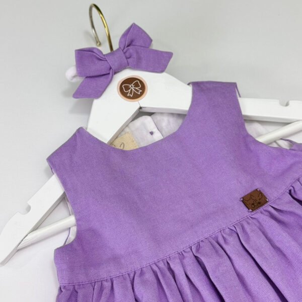 Vestido Lara em Linho Lavanda — imagem 2