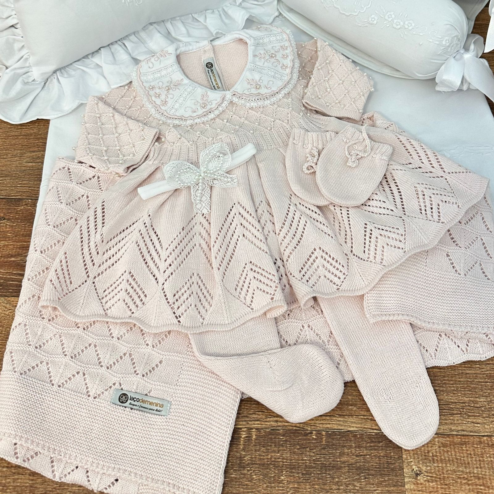 Saída Maternidade Romana Rosa Claro