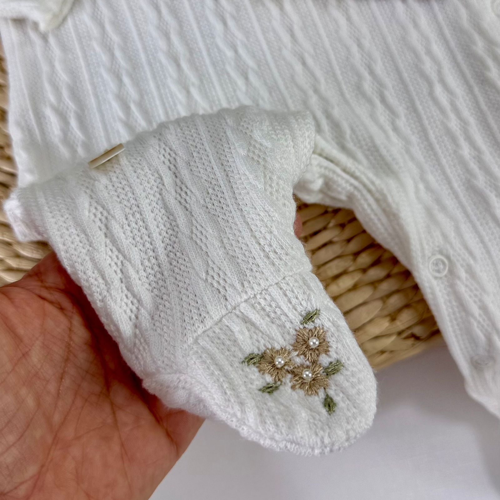 Pijama Sofia Branco Golinha Bordada - Imagem 3