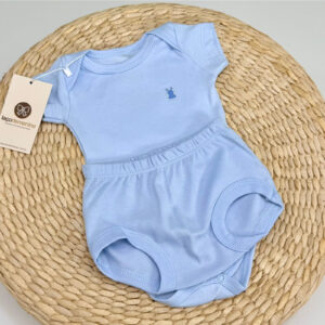 Kit Body e Tapa Fralda Azul Claro