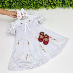 Vestido Renda Paraibana Bordado Manual Rococó