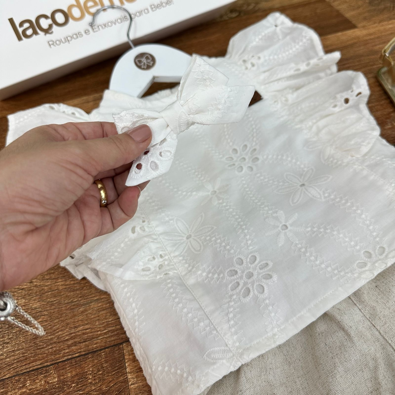 Conjunto Mary em Linho Branco - Imagem 3