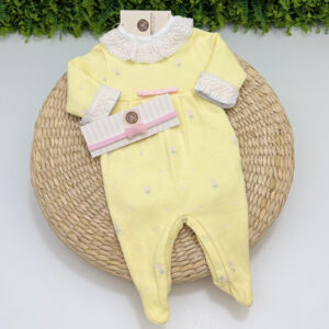 Macacão com Body Olívia Amarela