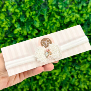 Tiara com Laço de Pérolas