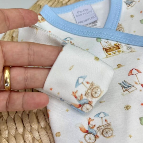 Pijama Azul Claro P/ Prematuro — imagem 2