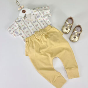 Conjunto Body e Calça Amarela Mini & CO®