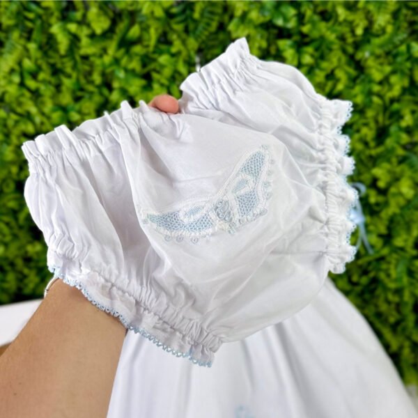 Vestido Cambraia com Gola Bordado Azul Claro — imagem 2