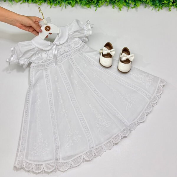 Vestido Batismo Nesga Fina — imagem 1