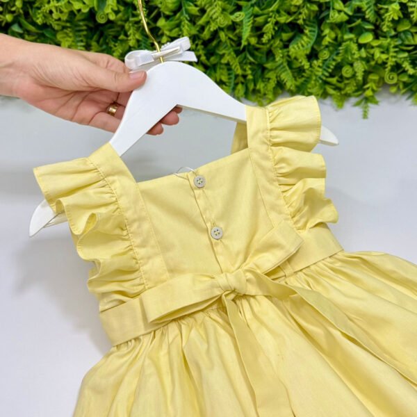 Vestido Celine Amarelo Bordado Rococó — imagem 3