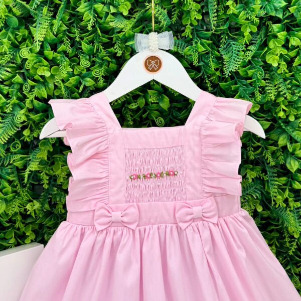 Vestido Celine Rosa Bordado Rococó — imagem 3