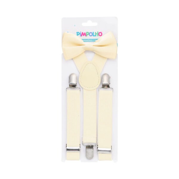 Kit Suspensório e Gravata Pimpolho® Bege — imagem 2