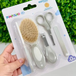 Kit Primeiros Cuidados Bebê Cinza