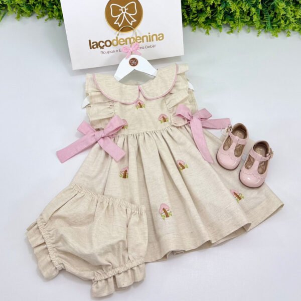 Vestido Cogumelos Rosa — imagem 1