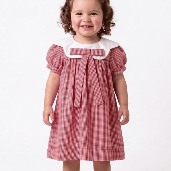 Vestido Larissa Xadrez Vermelho — imagem 1