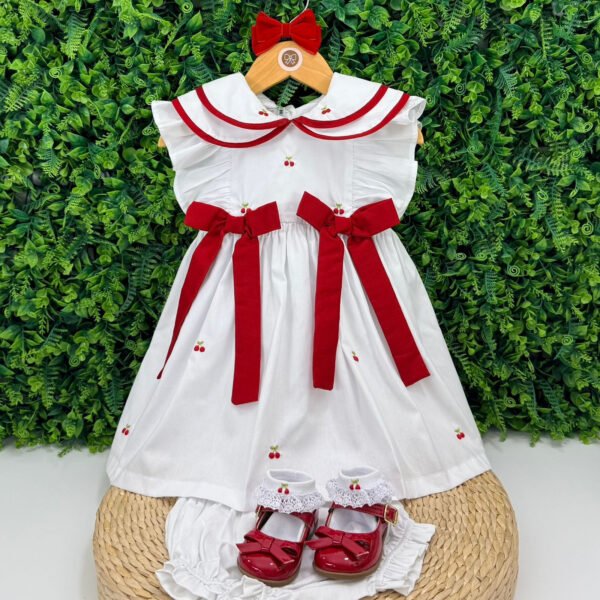 Vestido Golinha Dupla Cerejinha (Encomenda) — imagem 1