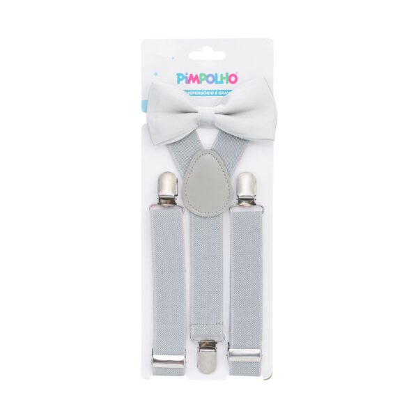 Kit Suspensório e Gravata Pimpolho® Cinza — imagem 2