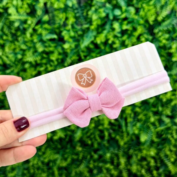 Tiara em Linho Rosa Claro — imagem 1