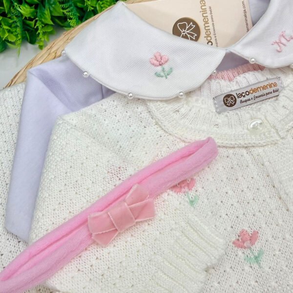 Saída Maternidade Aurora Off-White Personalizada — imagem 3