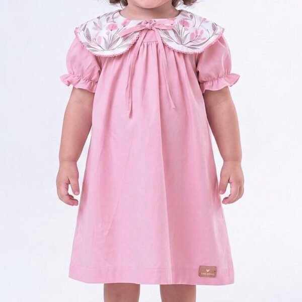 Vestido Luna Rosé Golinha Floral — imagem 1