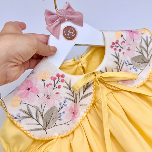 Vestido Luna Amarelo Golinha Floral — imagem 4