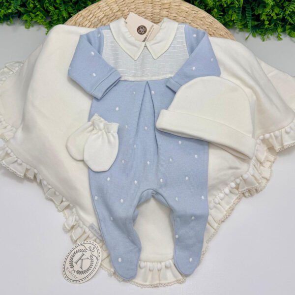 Saída Maternidade Lucca Azul com Off-White — imagem 1
