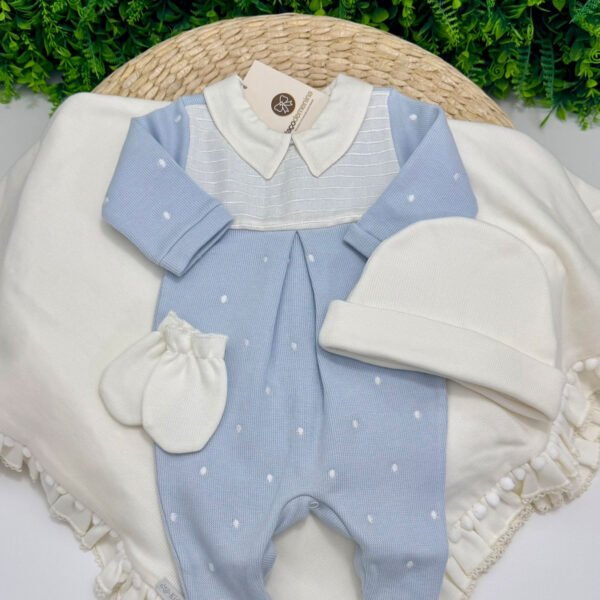 Saída Maternidade Lucca Azul com Off-White — imagem 2