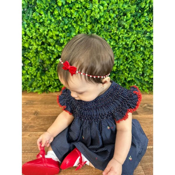 Tiara Lacinho Veludo Vermelha — imagem 2
