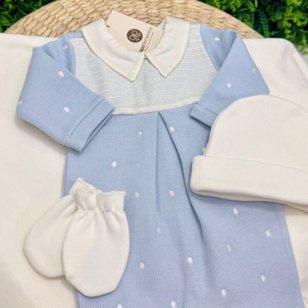 Saída Maternidade Lucca Azul com Off-White — imagem 3