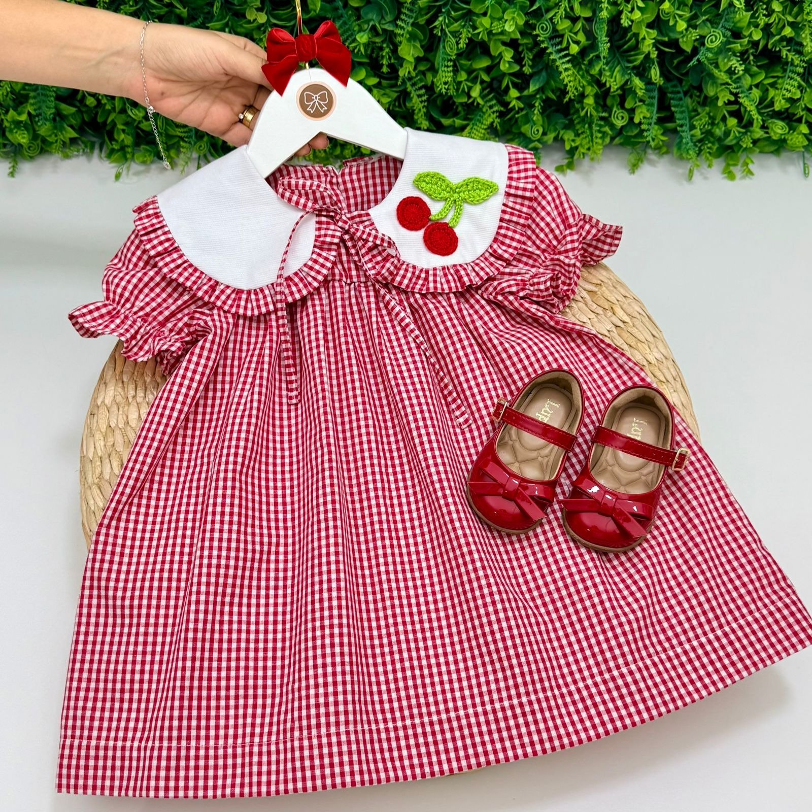 Vestido Luiza Xadrez Vermelho