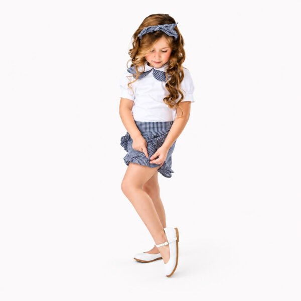 Conjunto Manu Xadrez Azul Marinho — imagem 1