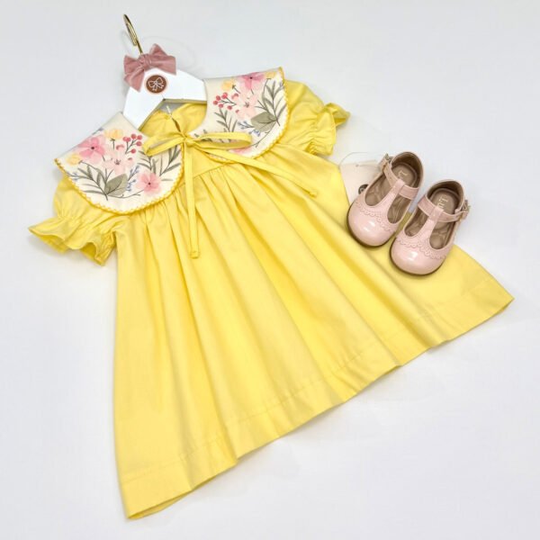 Vestido Luna Amarelo Golinha Floral — imagem 2