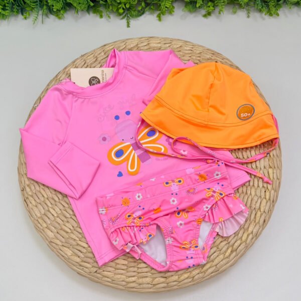 Conjunto Proteção UV Butterfly Rosa — imagem 2