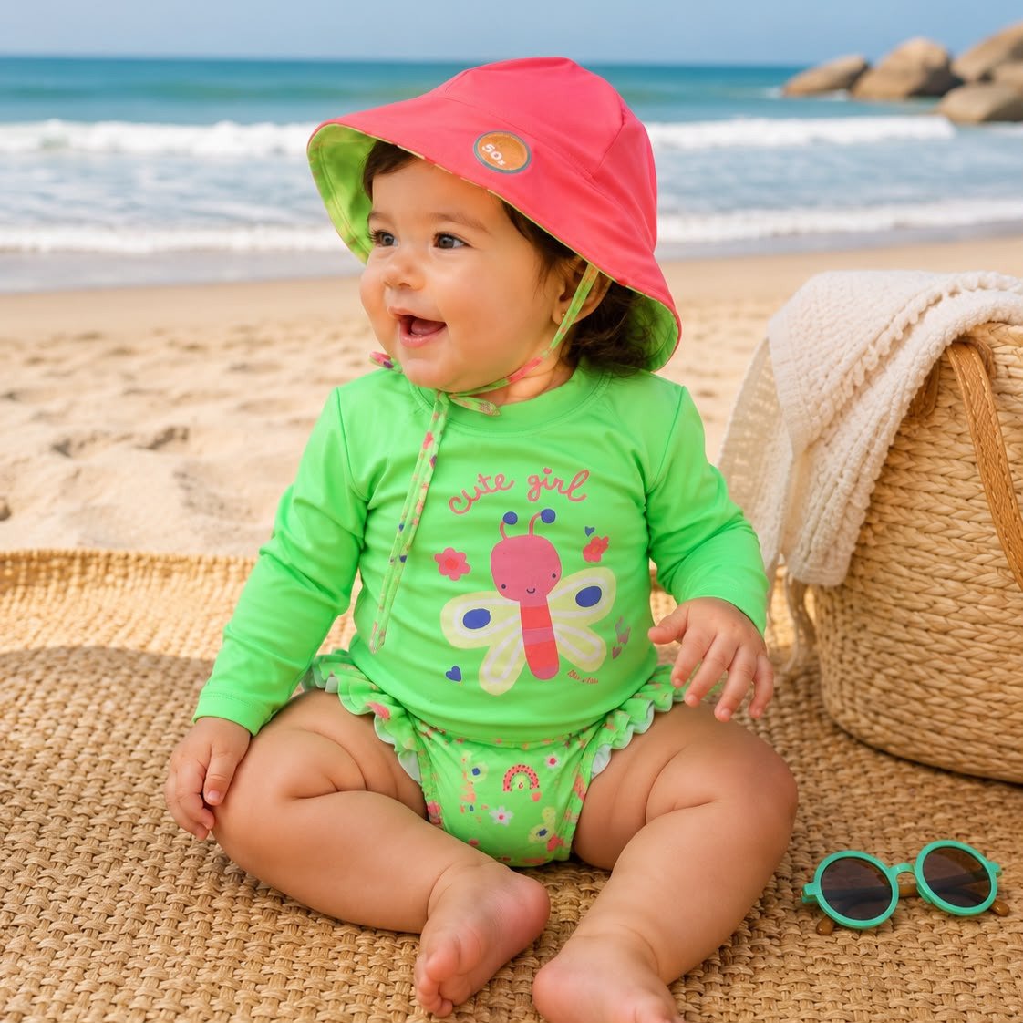 Conjunto Proteção UV Butterfly Verde