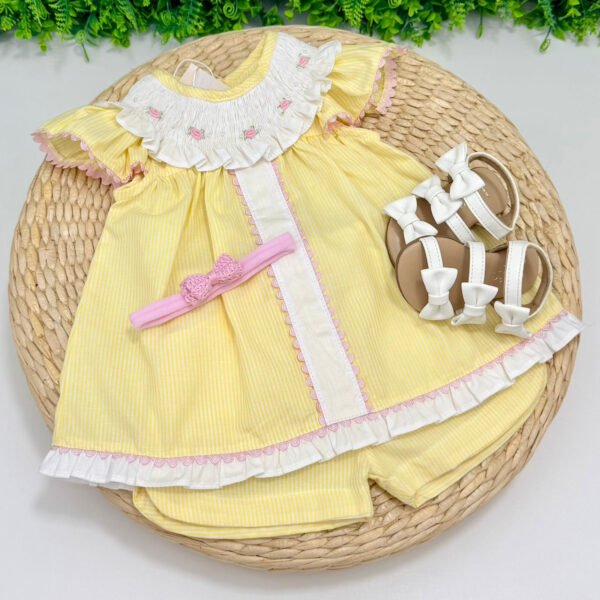 Conjunto Francis Listrado Amarelo — imagem 1