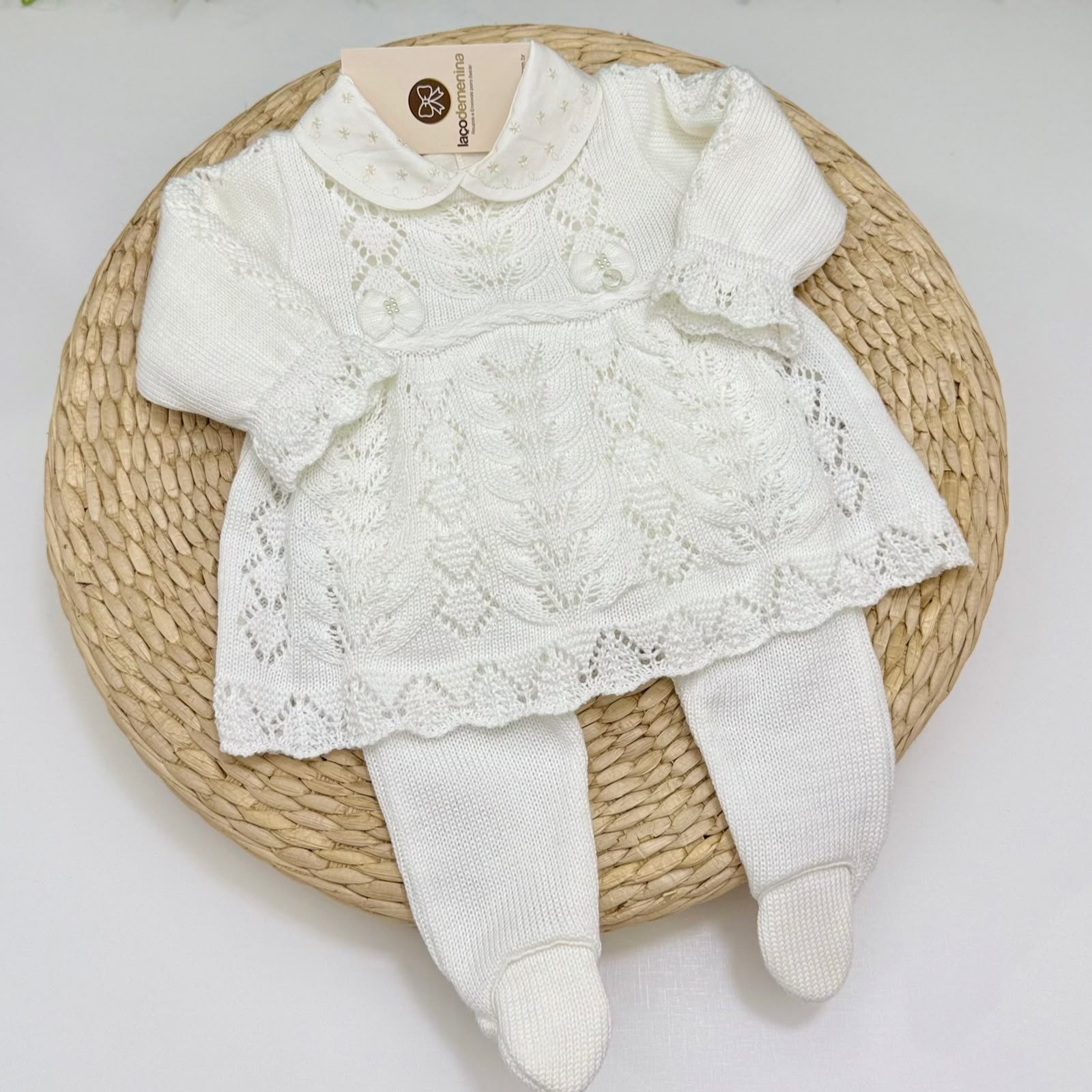 Saída Maternidade Sofia Off-White sem Manta