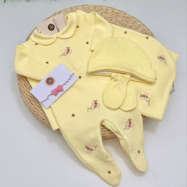 Saída Maternidade Amarelo Kidstar® Borboletas — imagem 1